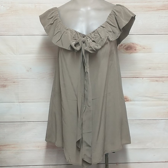 Esther's Archive  Ruffle Peasant Silk Blouse M - Picture 2 of 8